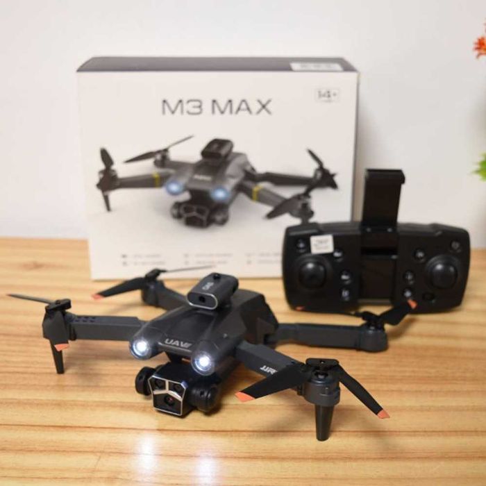Дрон M3 Max с двойна камера, избягване на препятствия, WiFi FPV бебефон