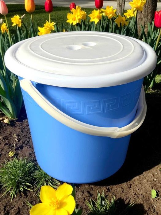 Ведро 18 литров с крышкой и без крышки