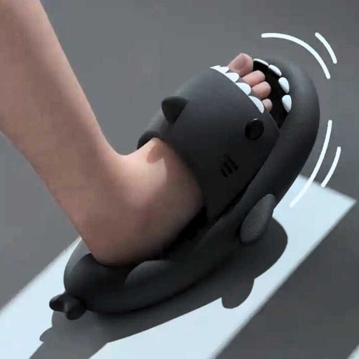 Papuci pentru copii fetite si baietei, Baby Shark, Negru