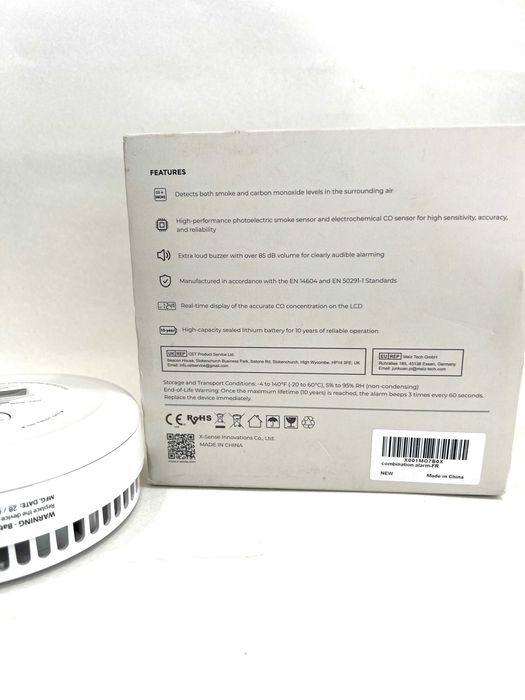 Detector de fum și monoxid de carbon X-Sense SC08, NOU!