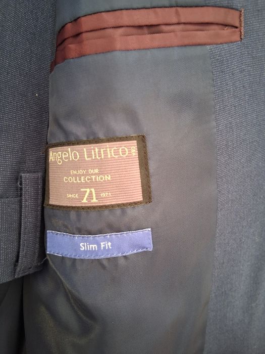 Costum barbati slim marimea 48   , sacou , pantaloni marimea 48.  camasa slim 43 purtat o singura data