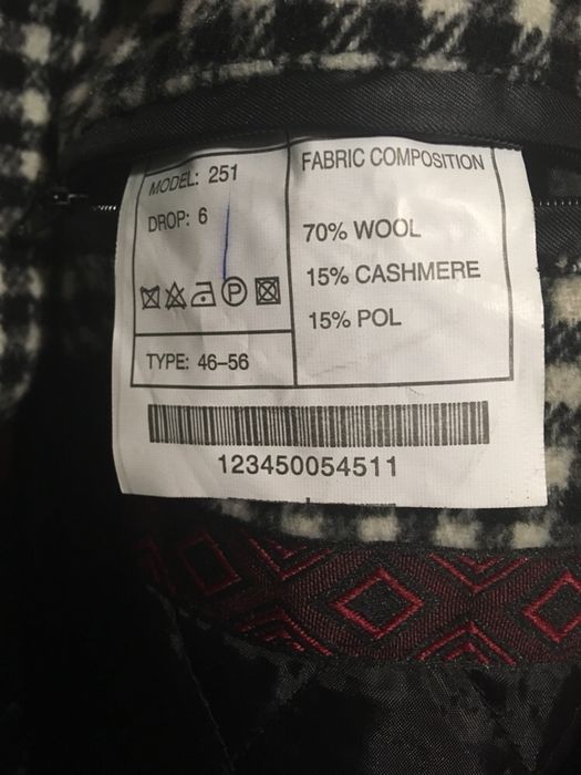 Пальто мужское черное