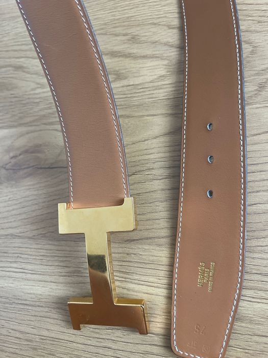 Curea Hermès Constance H  32mm Gold/Noir - Originală