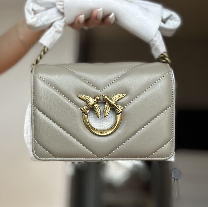 Чанта Pinko Love Click grey