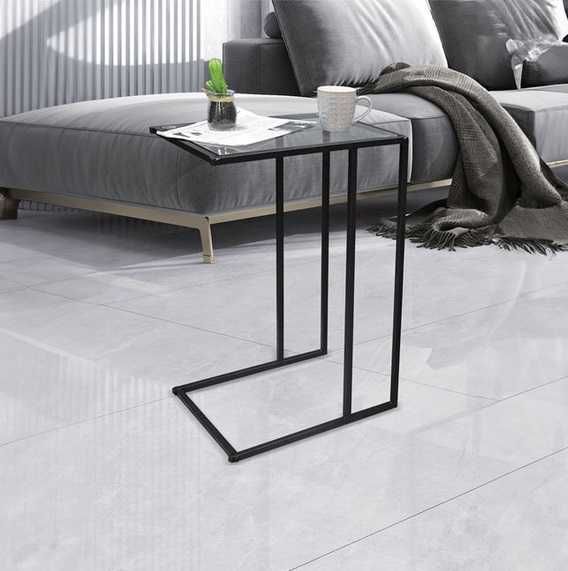 Маса с метална конструкция и стъклена плот, 40x30x59см