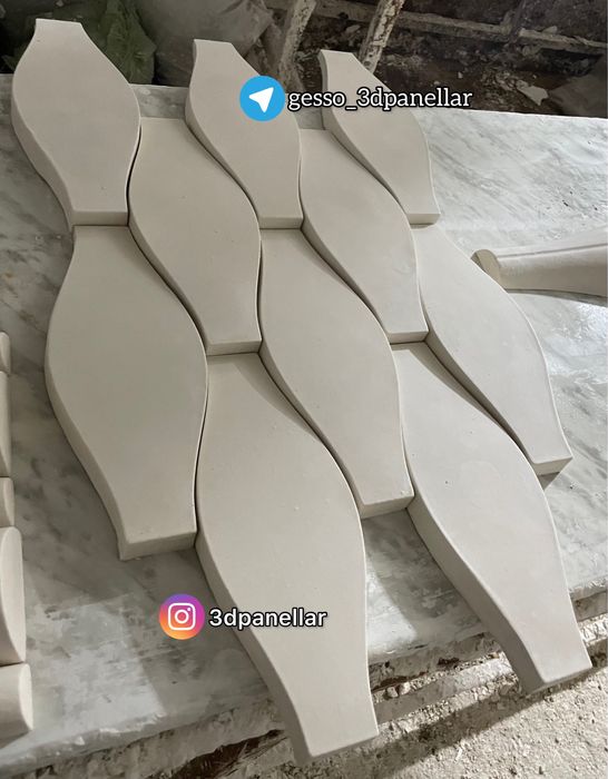 3д панель Fish | Гипсовые 3д панели | 3D panel gips decor lepka