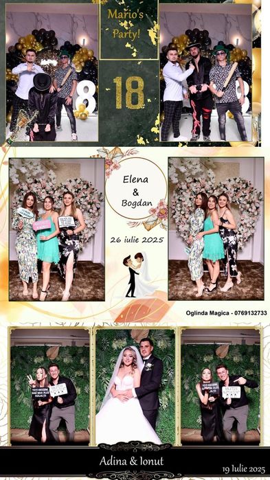 Oglindă Magica Cabina FOTO +Fum Greu-Mașină de Baloane–Pachet Complet