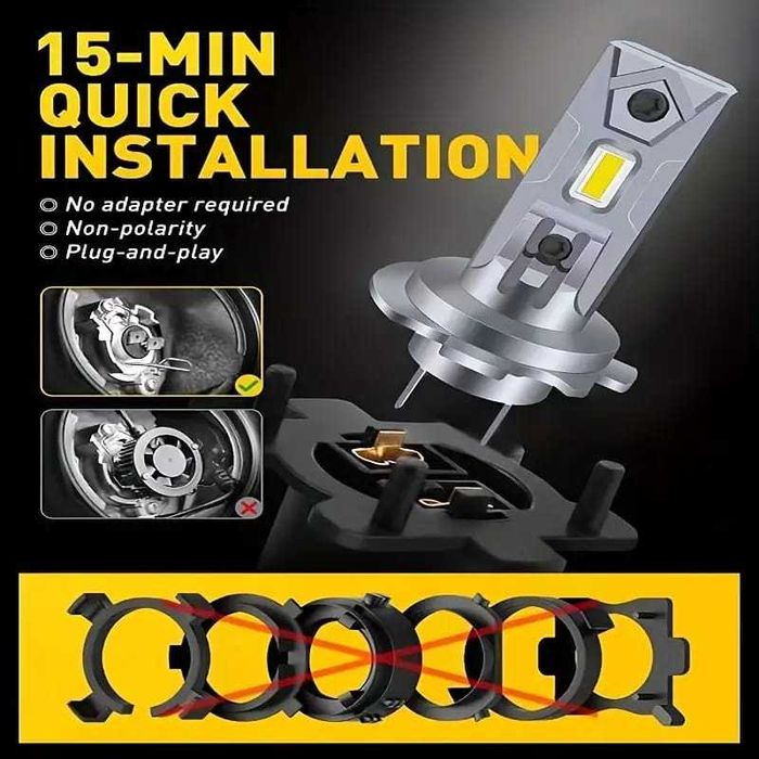 Set de 2 becuri led XENTECH LIGHT CSP H7 plug and play 1:1