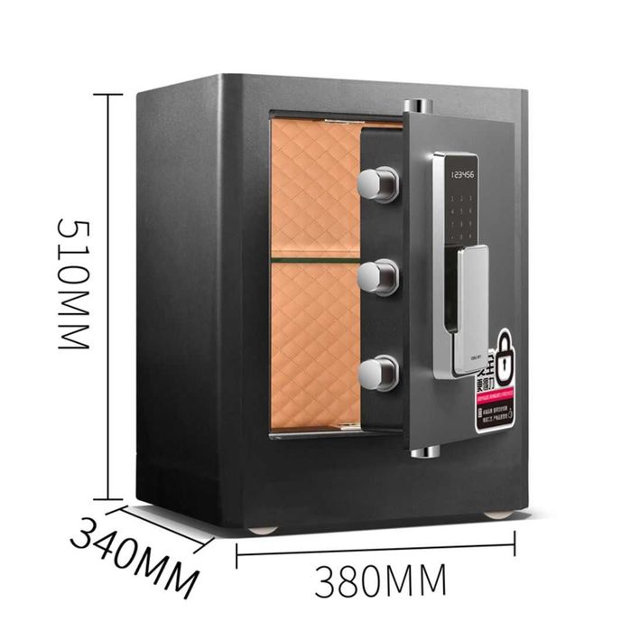 Seyf Deli Сейф Deli 4115G биометрический 510х380х340, 56 кг Скидки !!!