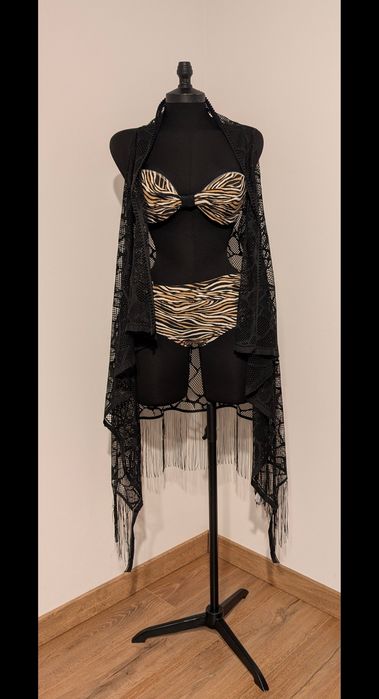 Costum de baie 2 piese animal print | talie înaltă | impecabil