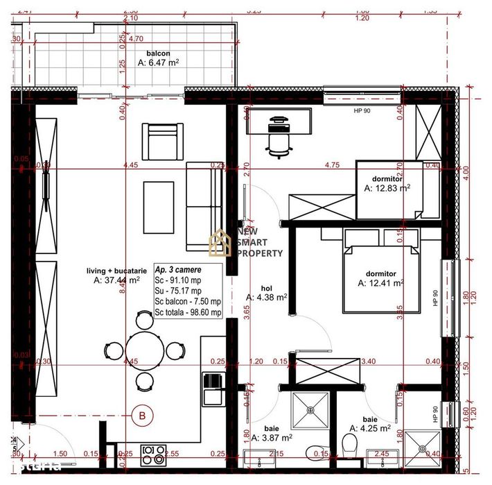 De vanzare apartamente NOI cu 3 camere- Dimitrie Anghel Oradea