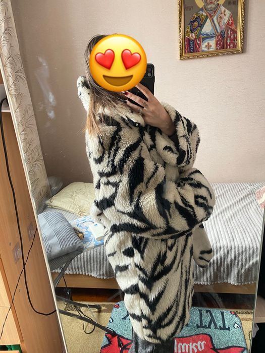 Шуба как тедди с поясом