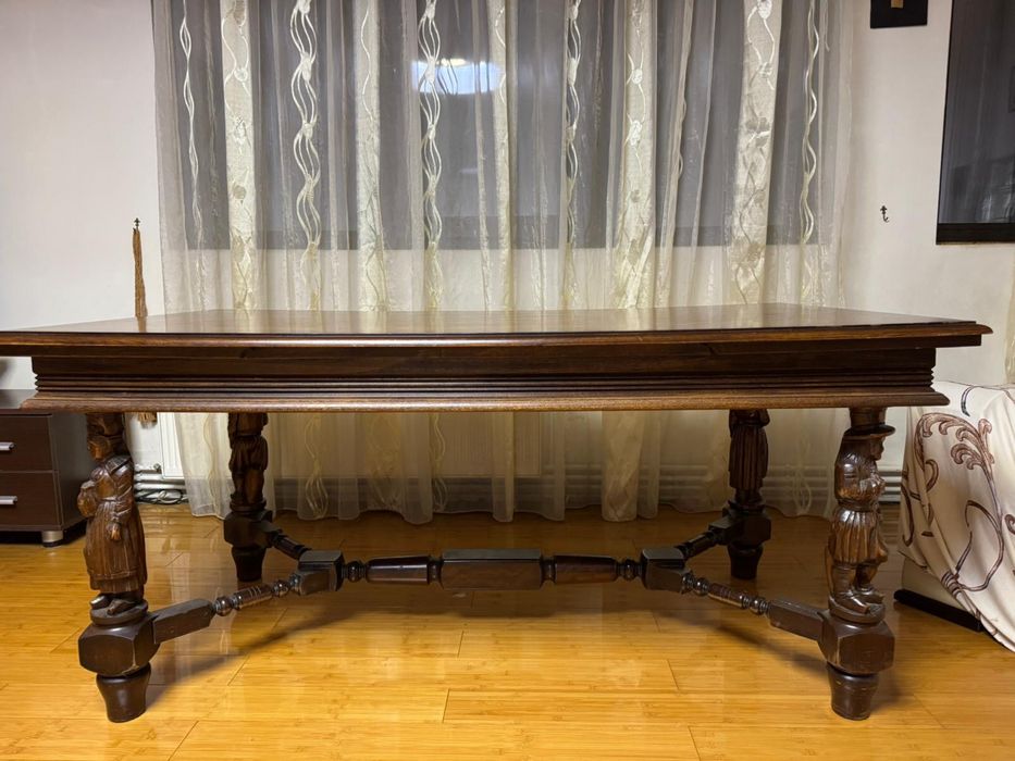 Masa lemn natural vintage extensibila