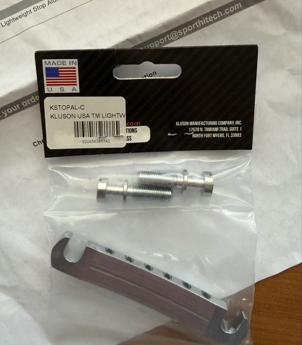 Vand Kluson USA Stop Tailpiece Lightweight Aluminium