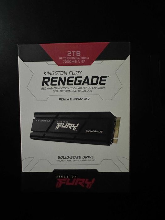 SSD Kingston Fury Renegade M.2-2280 PCIe 4.0 NVMe 2000GB, Heatsink