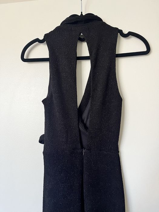 Черен елегантен гащеризон с блсък