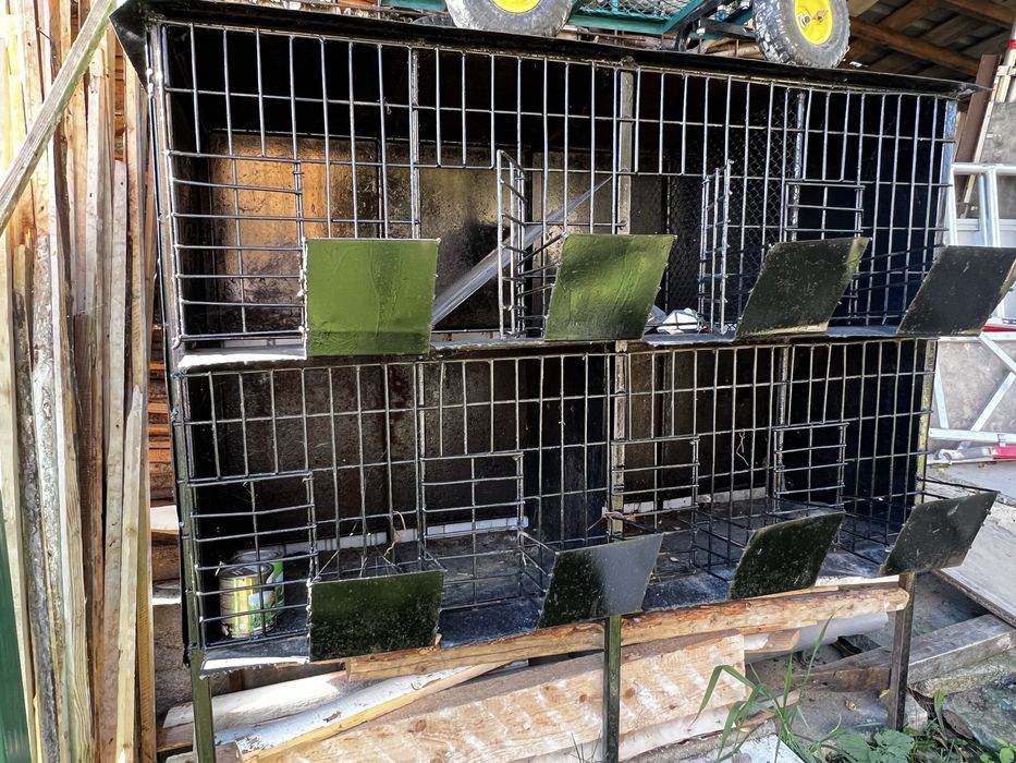 Cușca adăpost metal fier pentru iepuri nou