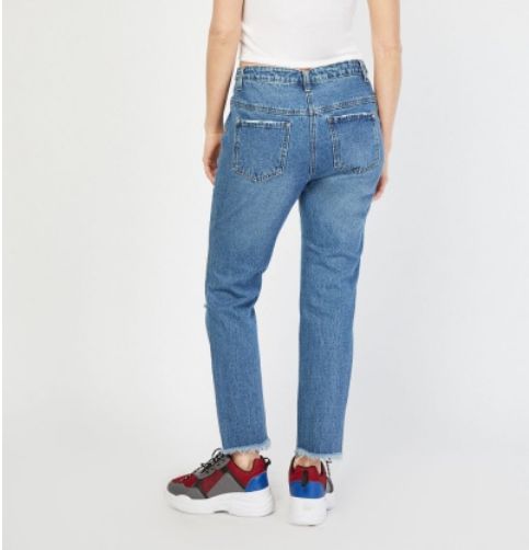 Дамско синьо дънки