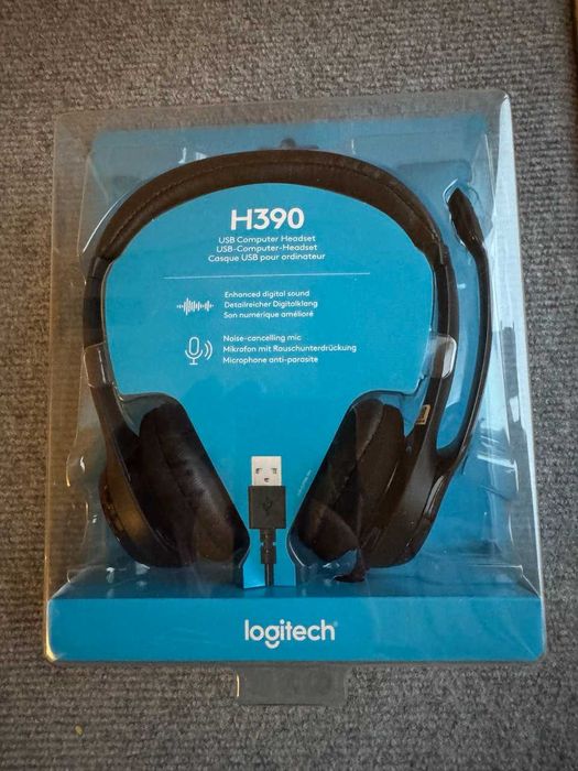 Слушалки LOGITECH H390 USB Black / Нови