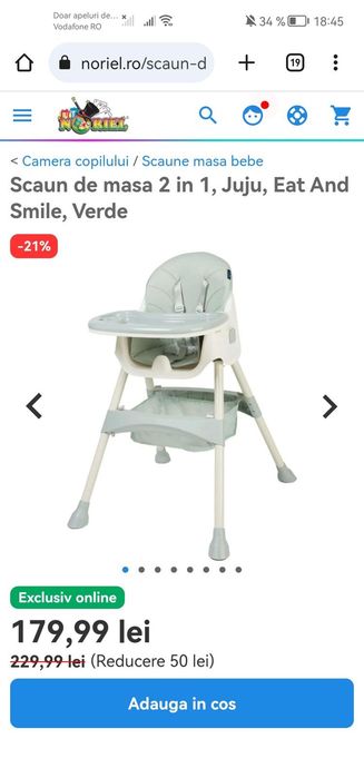Scaun de masa 2 in 1, Juju, Eat And Smile, Verde
