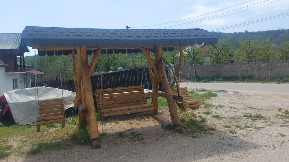 Balansoar rustic lemn masiv Priboieni Arges
