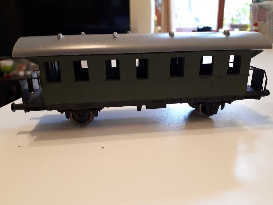 Locomotivă cu 3 vagoane, trenulet electric, ecart 16.5 mm