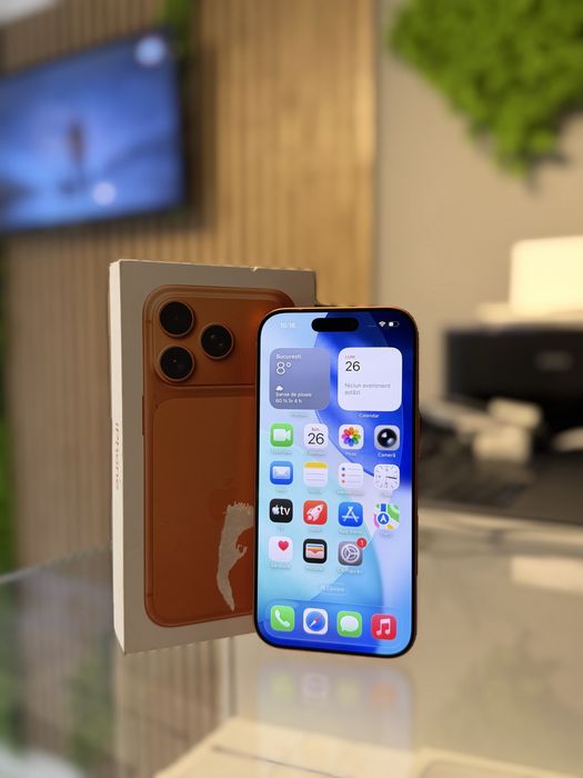 **ATS GSM**iPhone 17 Pro 256Gb Orange/Baterie100%/Fact+Gar 12 luni