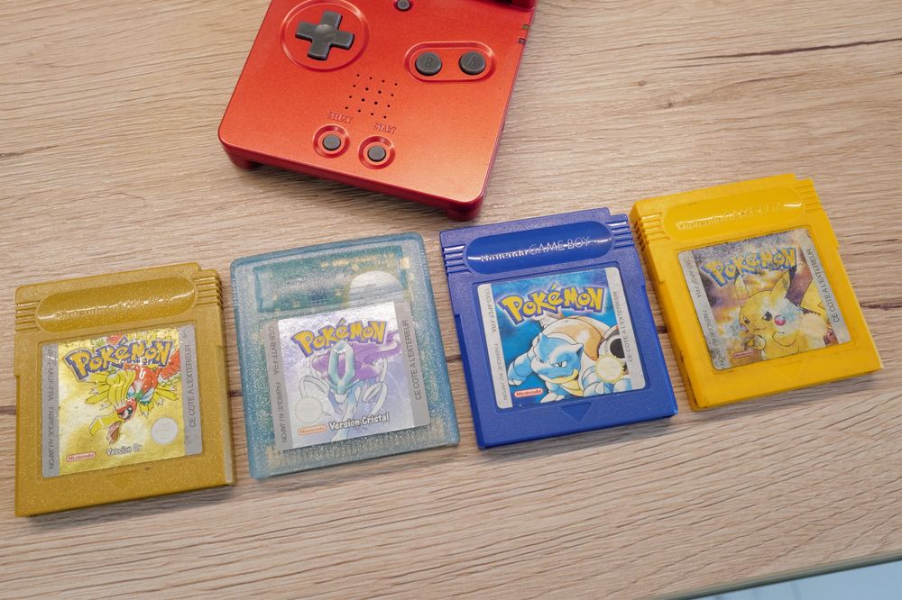 Nintendo Game Boy Advanced SP RED rosu Baterie noua Pokemon