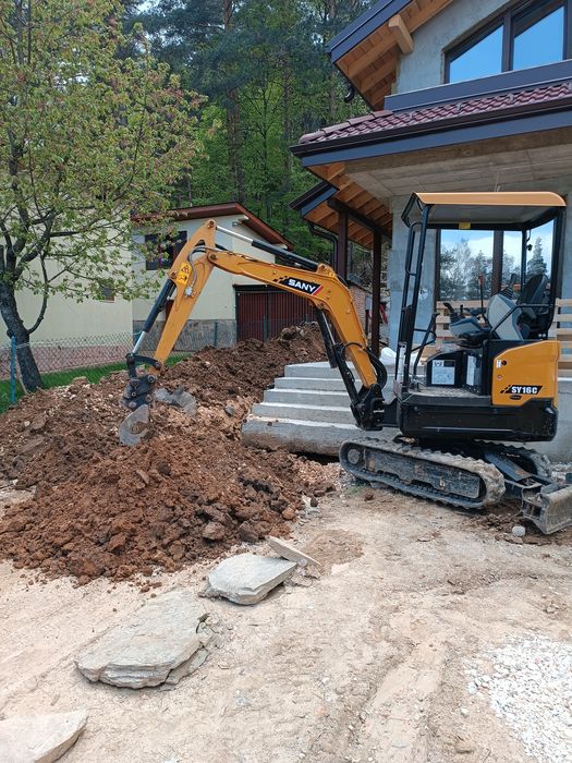 Услуги с мини багер 4 броя кофи 30 45 60см и планировъчна