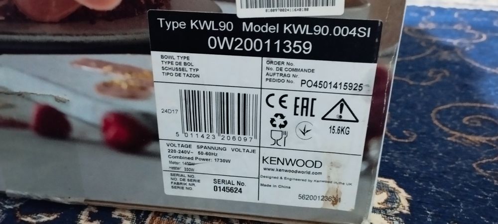 KENWOOD titanium chef mixer