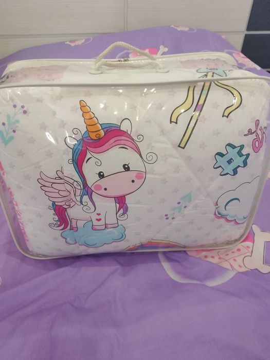 Lenjerie pat bebe cu protecție patut