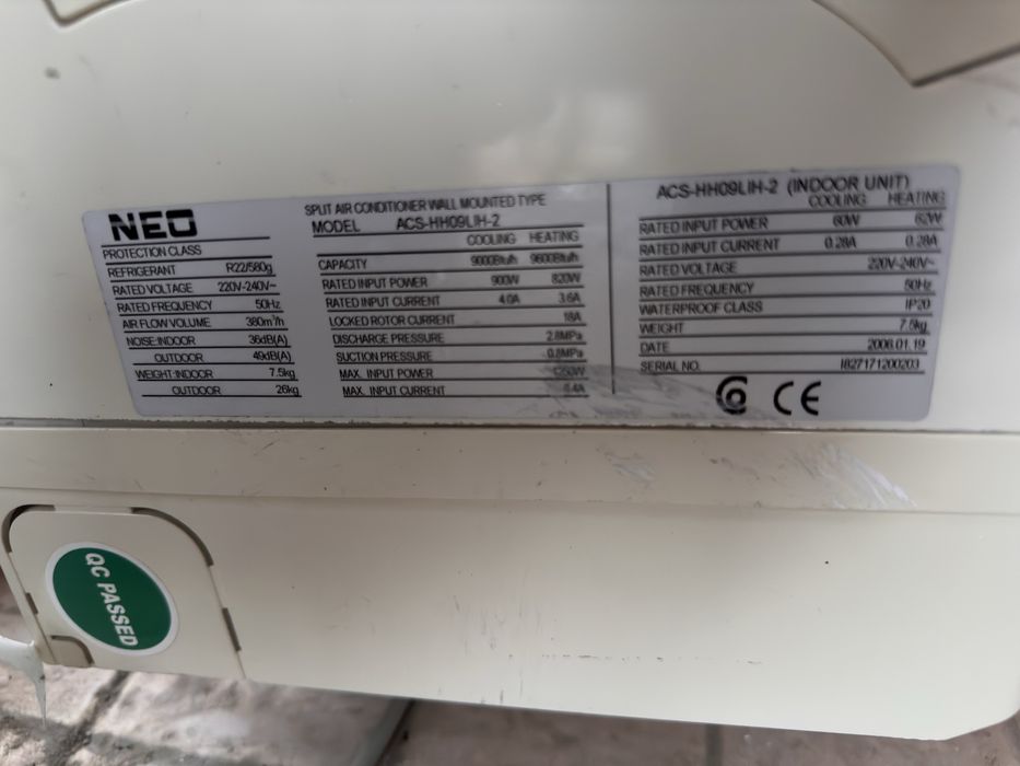 Климатици NEO 3 бр,работещи