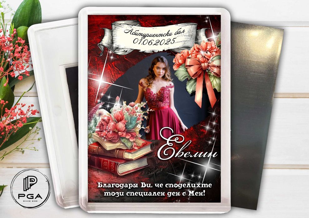 Магнити със снимка за абитуриентски бал момиче момче