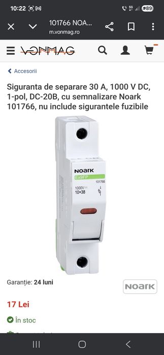 Descarcatoare tensiune DC 1000v