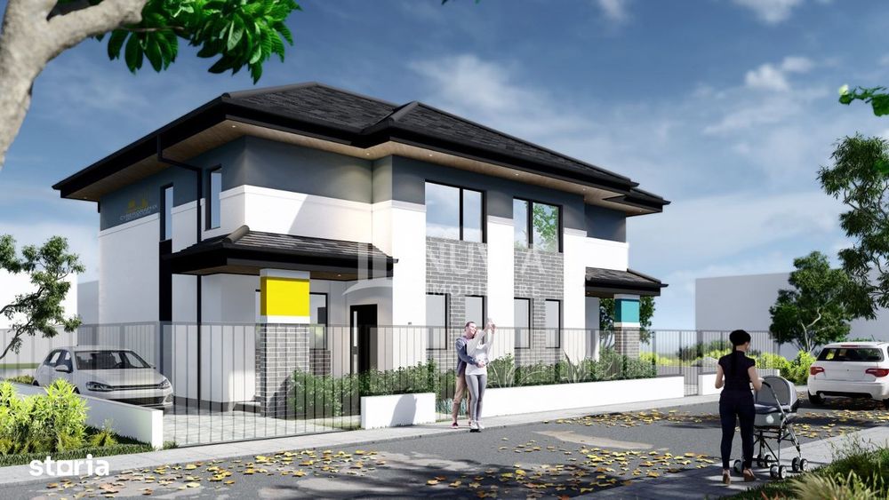 Duplex modern P+1 | 92 mp utili | 220 mp teren | Compartimentare prem