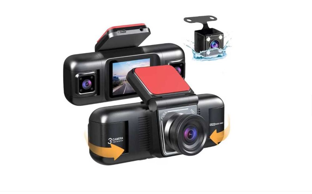 Camera Auto DVR 4 Canale 1080p FullHD, Night Vision, Ecran IPS 2"