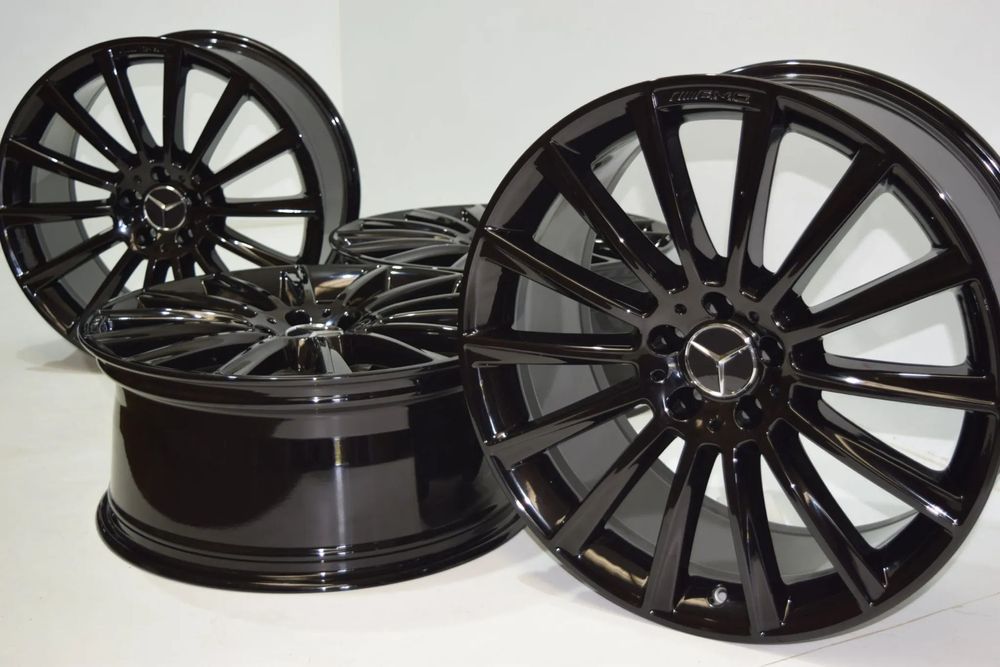 Jante Mercedes19 R19 AMG Negru lucios R19 W222 W221 W212 W204 C class E class S class GLC GLE CLS CLE cu anvelope vara/iarna 245-275 dimensiuni recomandate de producator