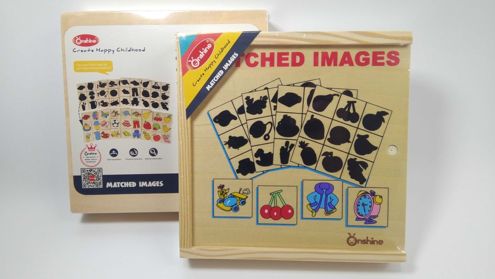 STEM дървено домино за съвпадане на изображения