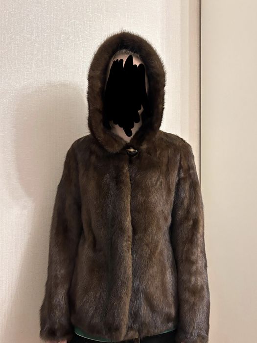 Норковая шуба коричневая