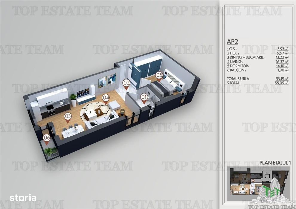 Apartament 2 camere bloc nou, adiacent metrou Obor — fotografia 1