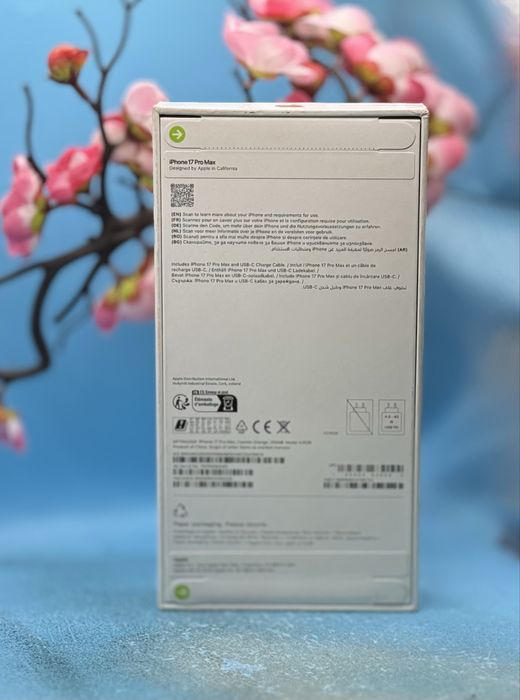 НОВ! Apple iPhone 17 Pro Max, 256GB, 5G, Cosmic Orange + адаптер Apple
