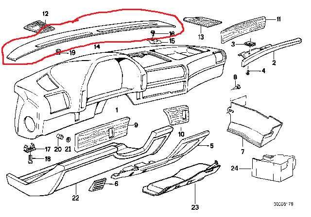 Накладка на торпедо bmw 7 e32