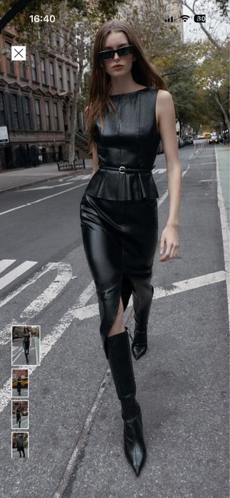 Zara нова сатенена рокля