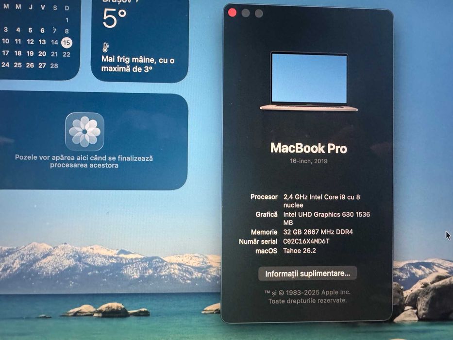 MacBook Pro 16 inch 2019 i9 32GB Radeon Pro 5500M 8GB 4TB SSD