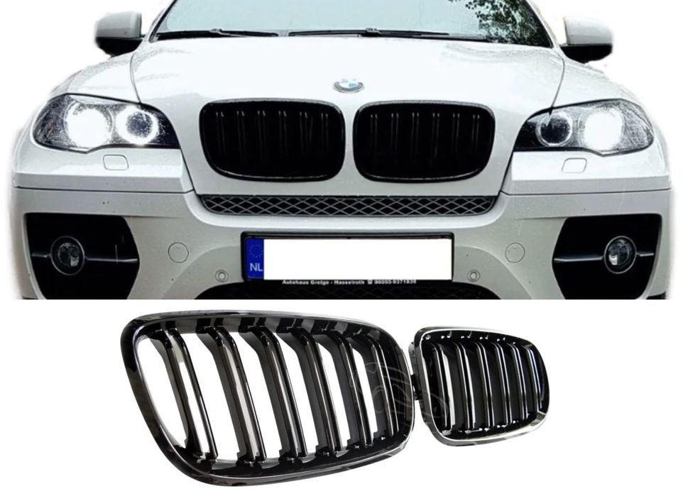 Двойни решетки BMW X5/X6 E70/E71 – черен гланц