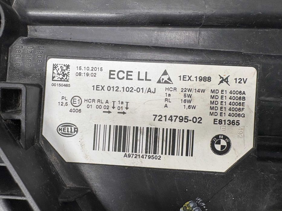 Ляв Лед фар за БМВ Ф30 Ф32 фейслифт BMW F30 LCI F31 LCI