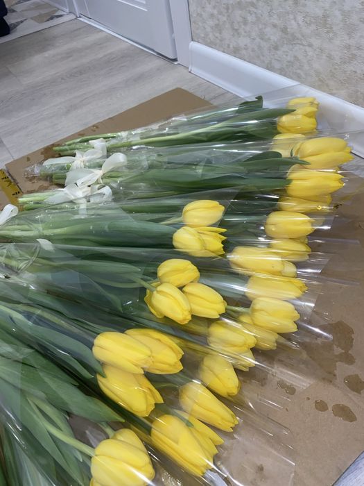 Тюльпаны по 650 с оформлением