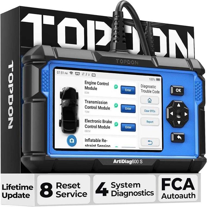TOPDON AD600S/ArtiDiag800BT OBD2 скенери за диагностика за автомобили