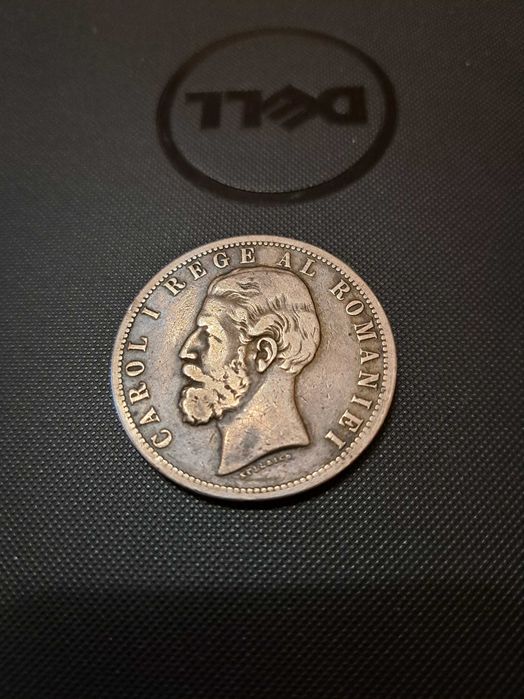 Moneda argint 5 lei 1881