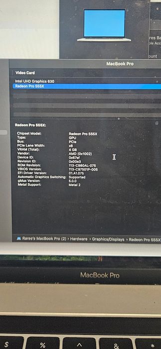 Macbook PRO 2019 A1990